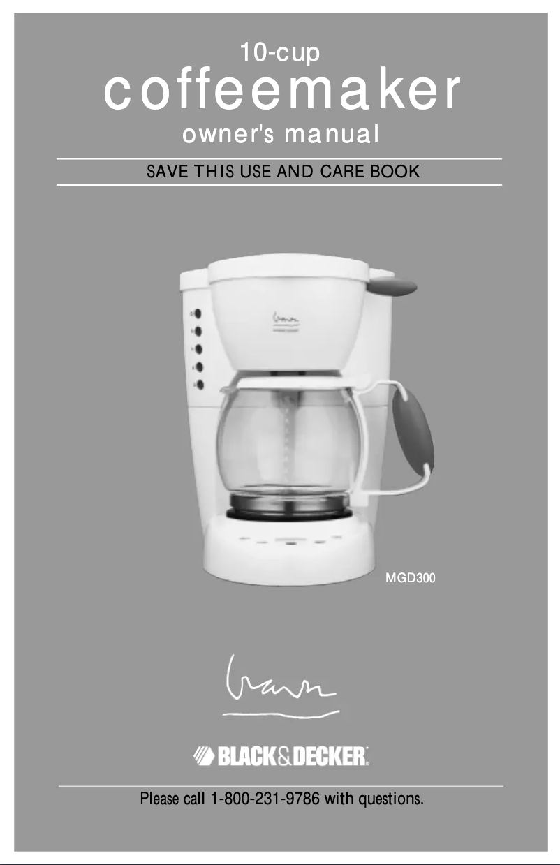 Page 1 de la notice Manuel utilisateur Black & Decker MGD300