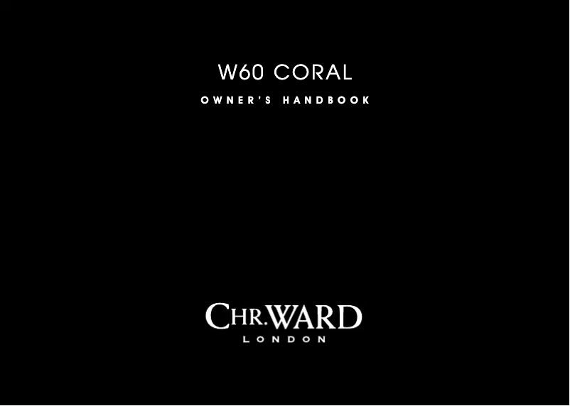 Image de la première page du manuel de l'appareil W60 Coral