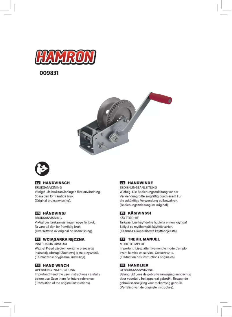 Página 1 del manual Manual de usuario Hamron 009831
