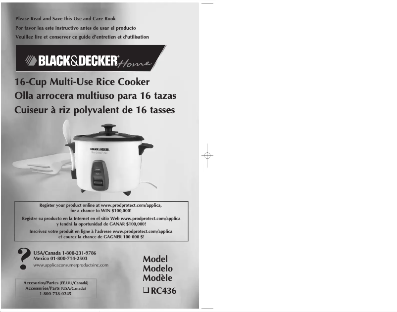 Image de la première page du manuel de l'appareil RC436