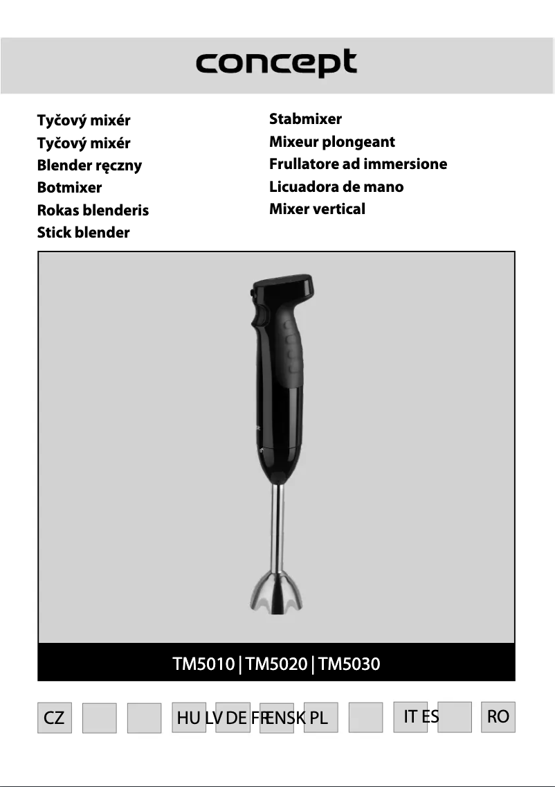 Page 1 de la notice Manuel utilisateur Concept TM5020