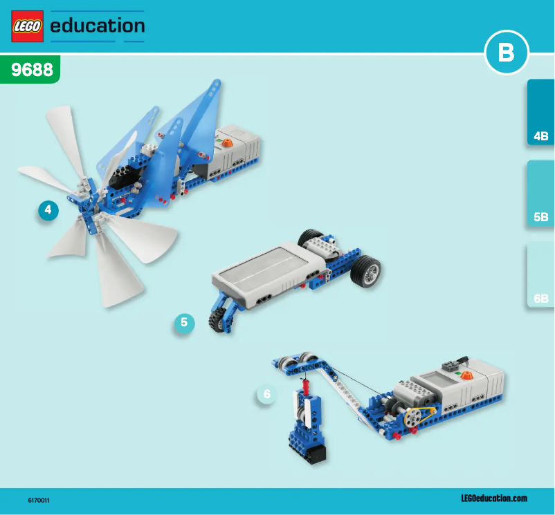 Page 1 de la notice Manuel utilisateur Lego 9688