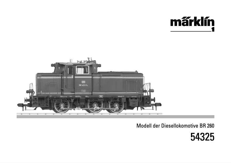 Page 1 de la notice Manuel utilisateur Märklin 54325 BR 260 DB Diesel