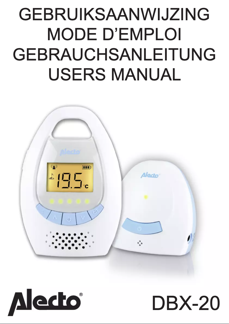 Page 1 de la notice Manuel utilisateur Alecto DBX-20