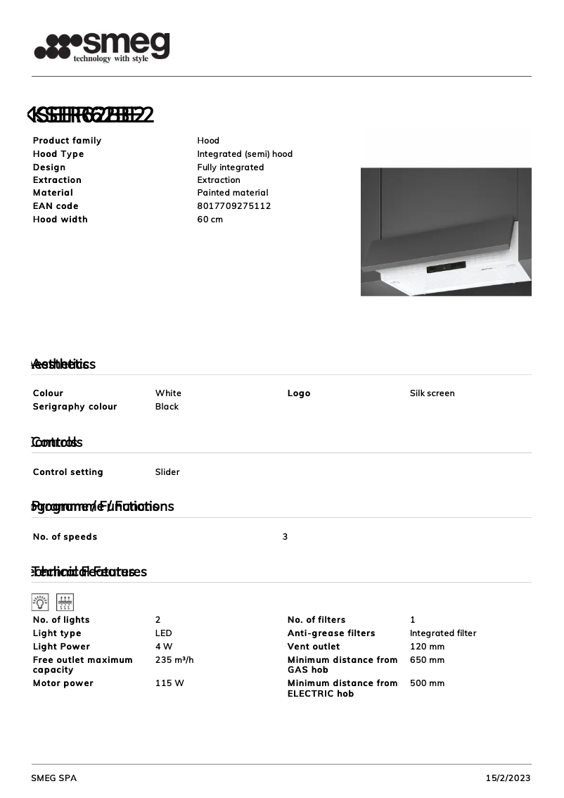 Image de la première page du manuel de l'appareil KSEIR62BE2