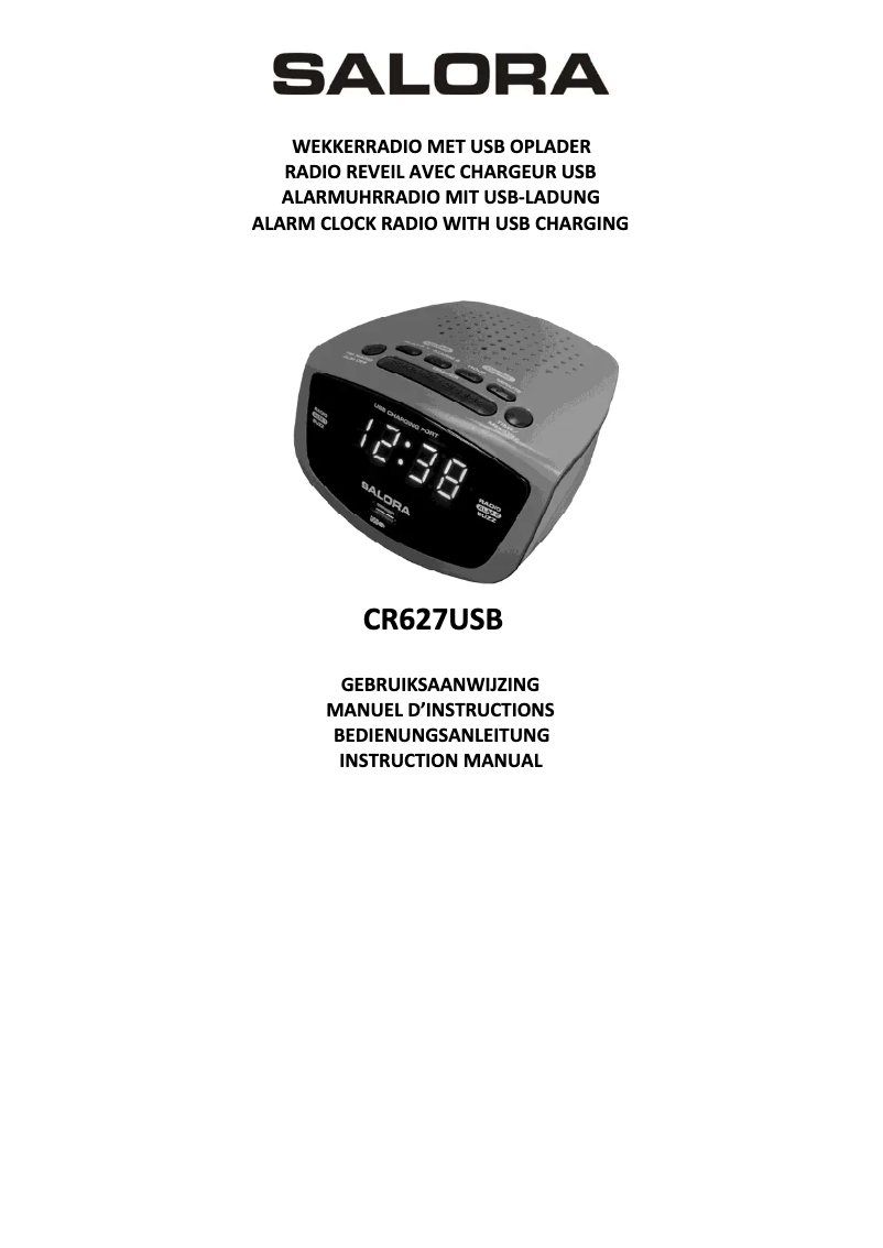 Page n°1 - Manuel utilisateur Salora CR627USB