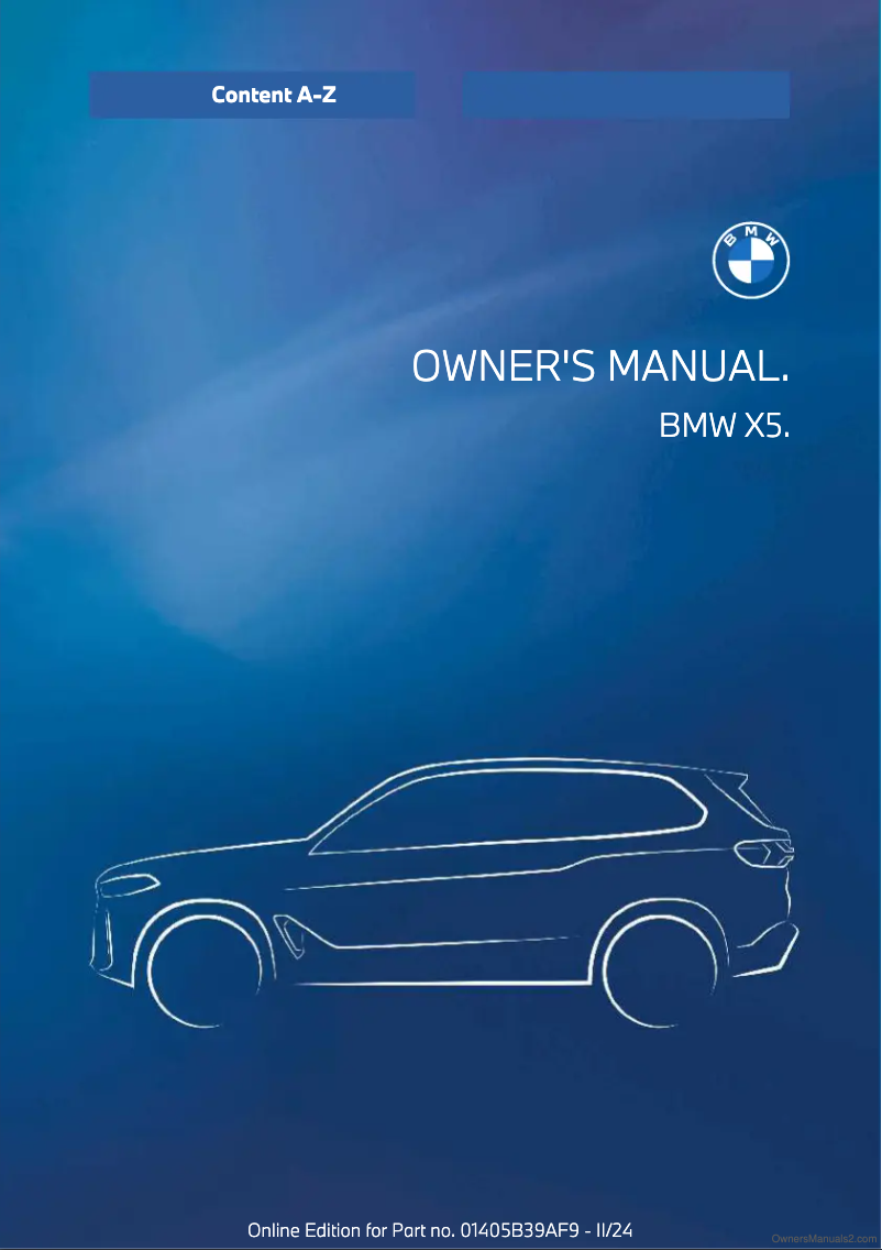 Page 1 de la notice Manuel utilisateur BMW X5 (2025)