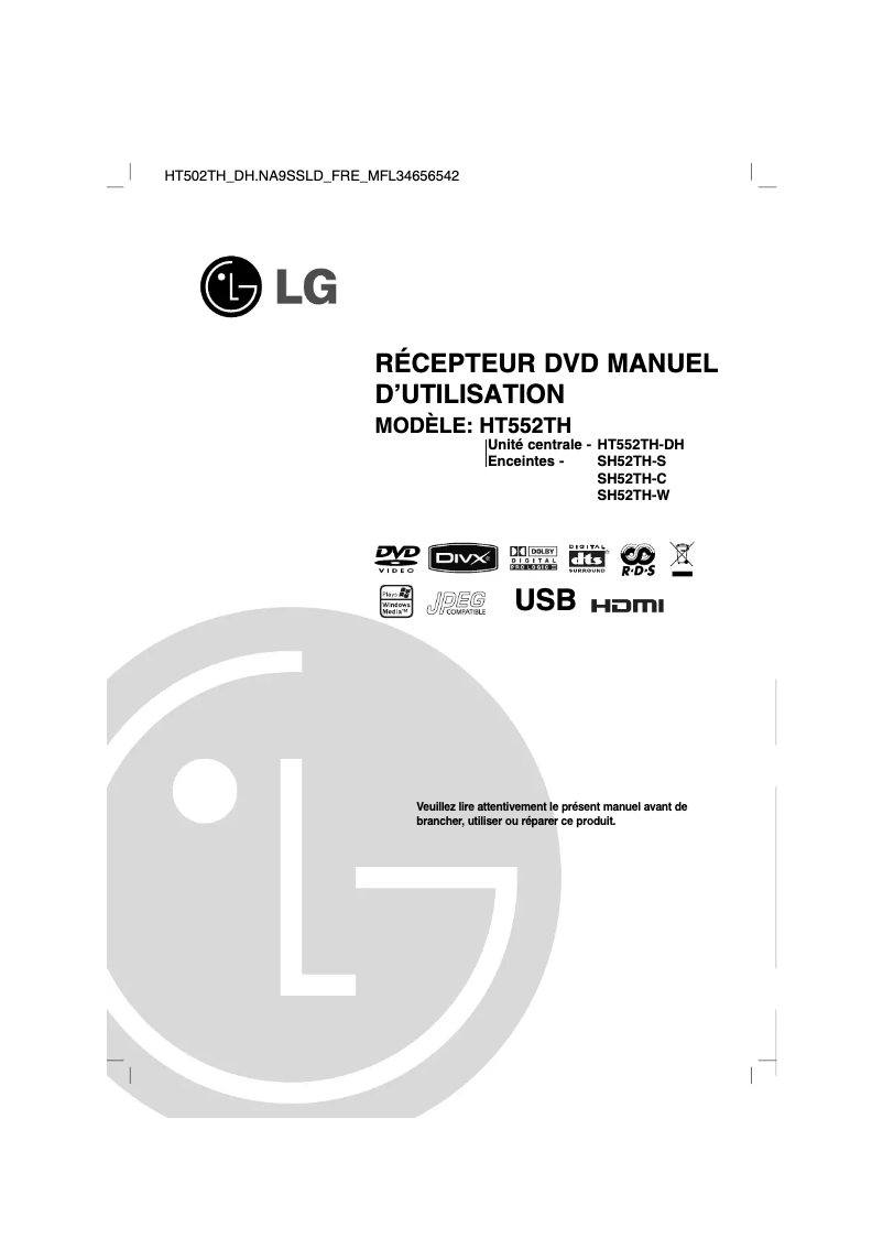 Página 1 del manual Manual de usuario LG HT502TH