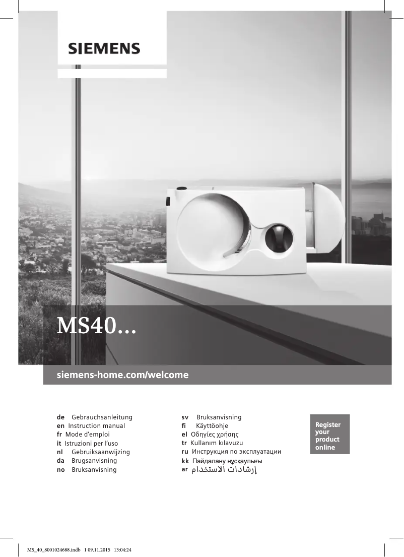 Page 1 de la notice Mode d'emploi Siemens MS4000W