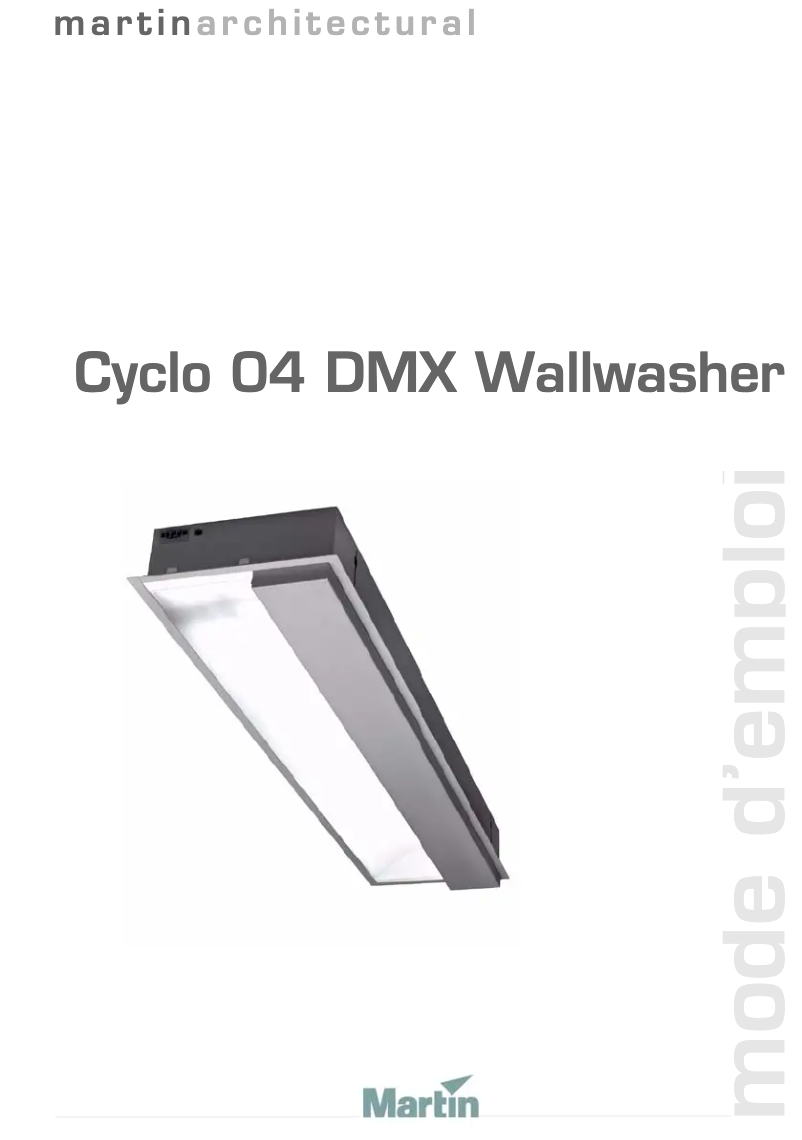 Page 1 de la notice Manuel utilisateur Martin Cyclo 04 DMX Wallwasher