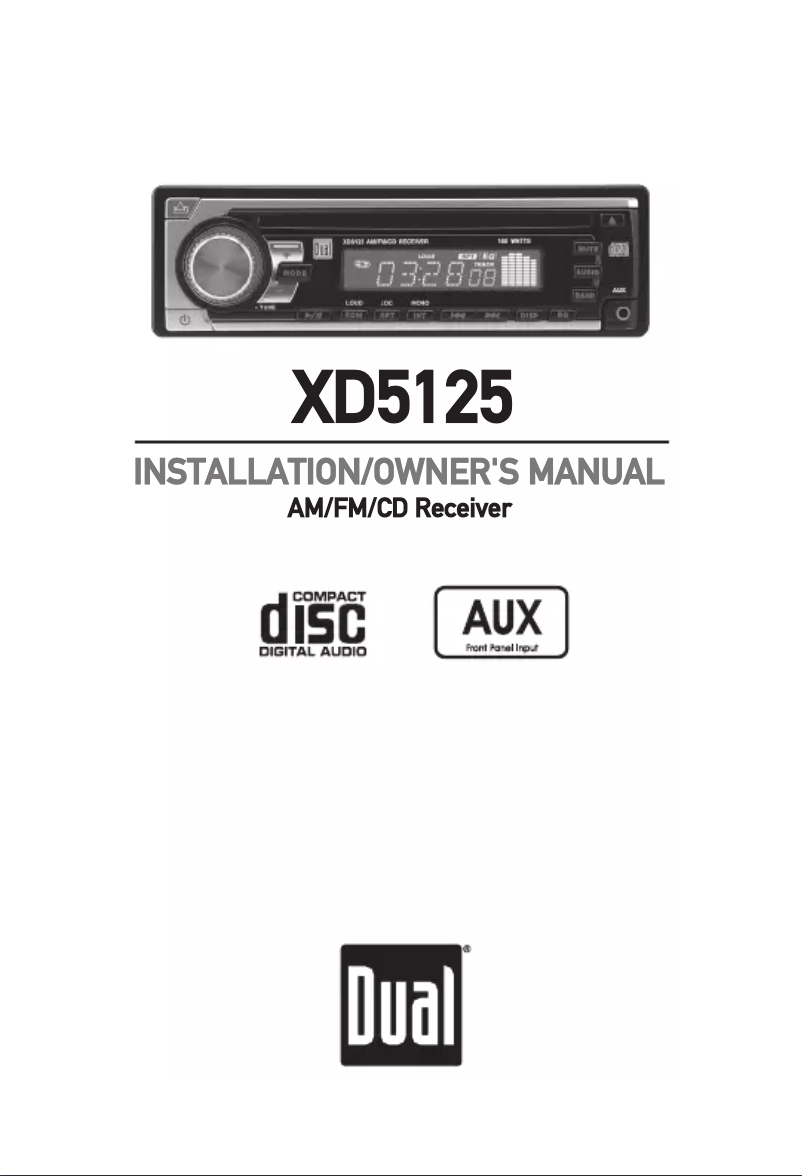 Page 1 de la notice Manuel utilisateur Dual XD5125