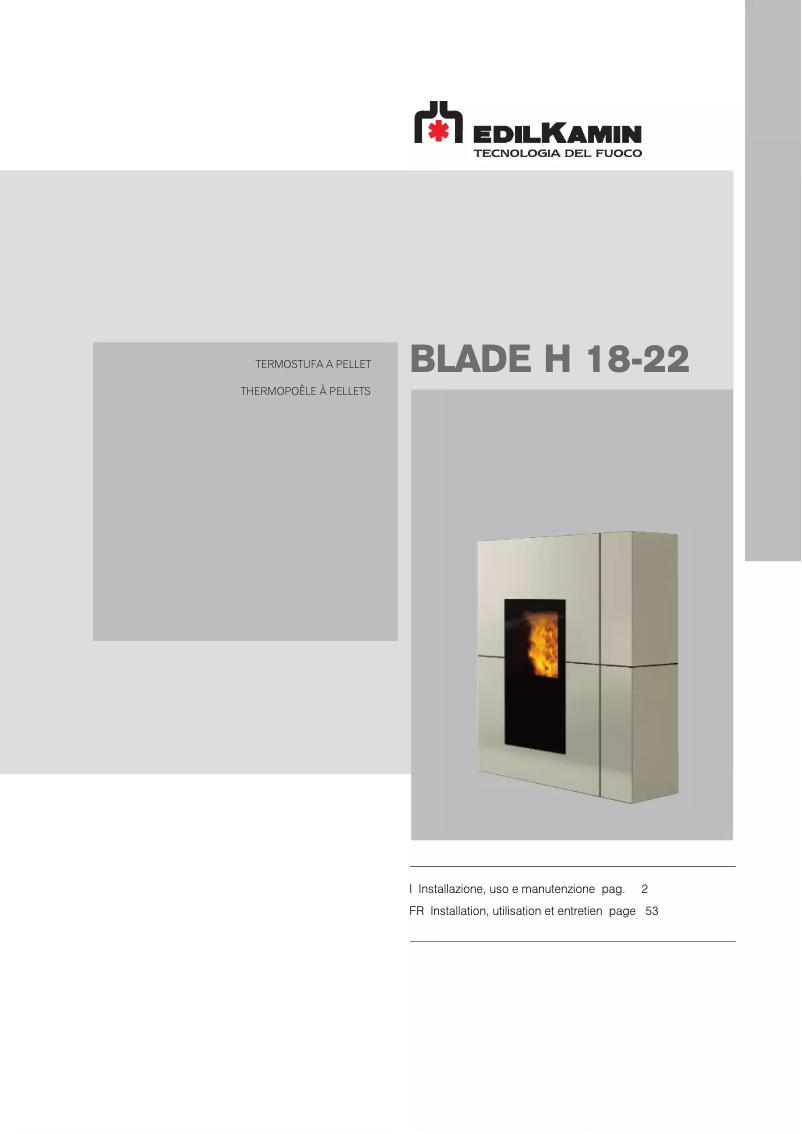 Image de la première page du manuel de l'appareil BLADE H