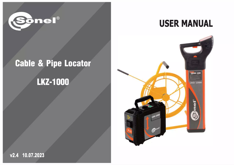 Page 1 de la notice Manuel utilisateur Sonel LKZ-1000