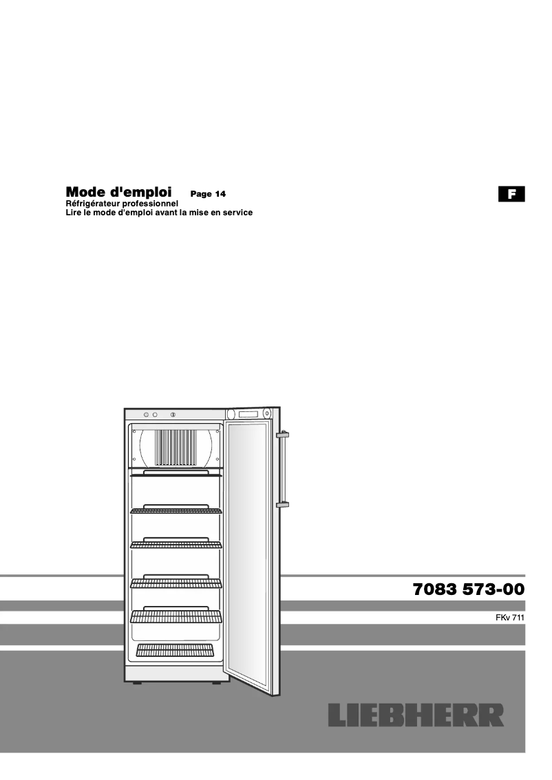 Page 1 de la notice Manuel utilisateur Liebherr FKvsl 2613 Premium