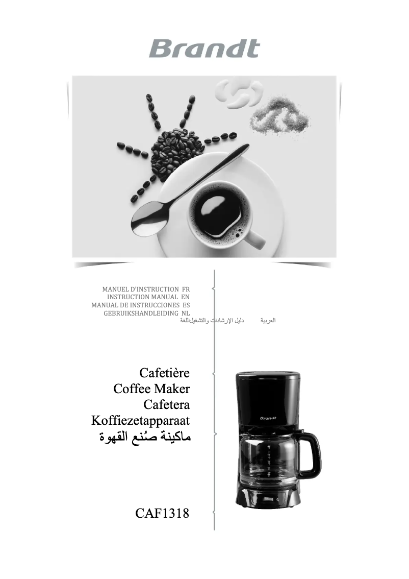 Page 1 de la notice Manuel utilisateur Brandt CAF1318