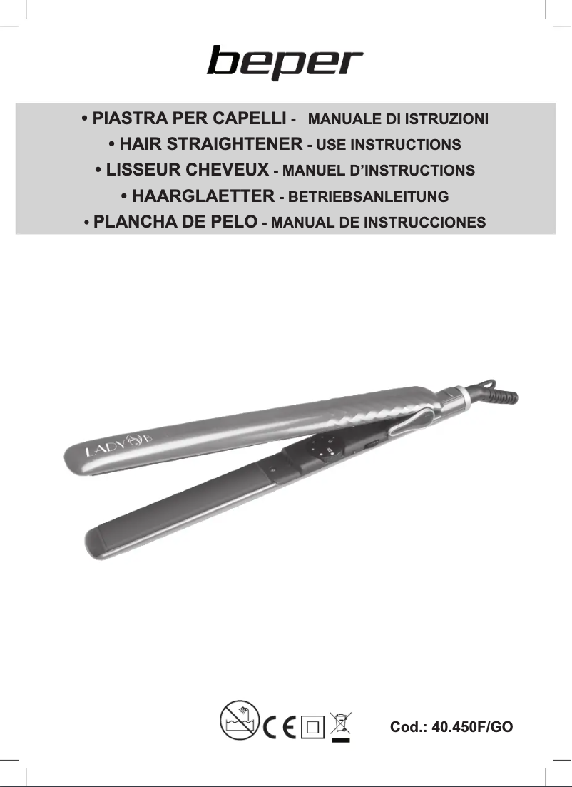 Page 1 de la notice Manuel utilisateur Beper 40.450GO