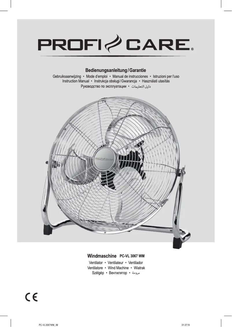 Página 1 del manual Manual de usuario ProfiCare PC-VL 3067 WM