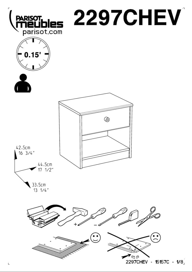 Page n°1 - Manuel utilisateur Parisot Lovely Light 2297CHEV