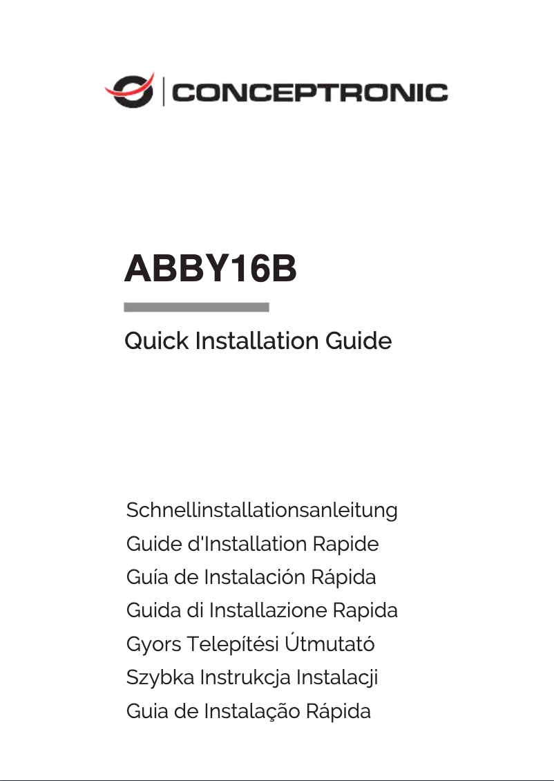 Page n°1 - Manuel utilisateur Conceptronic ABBY16B