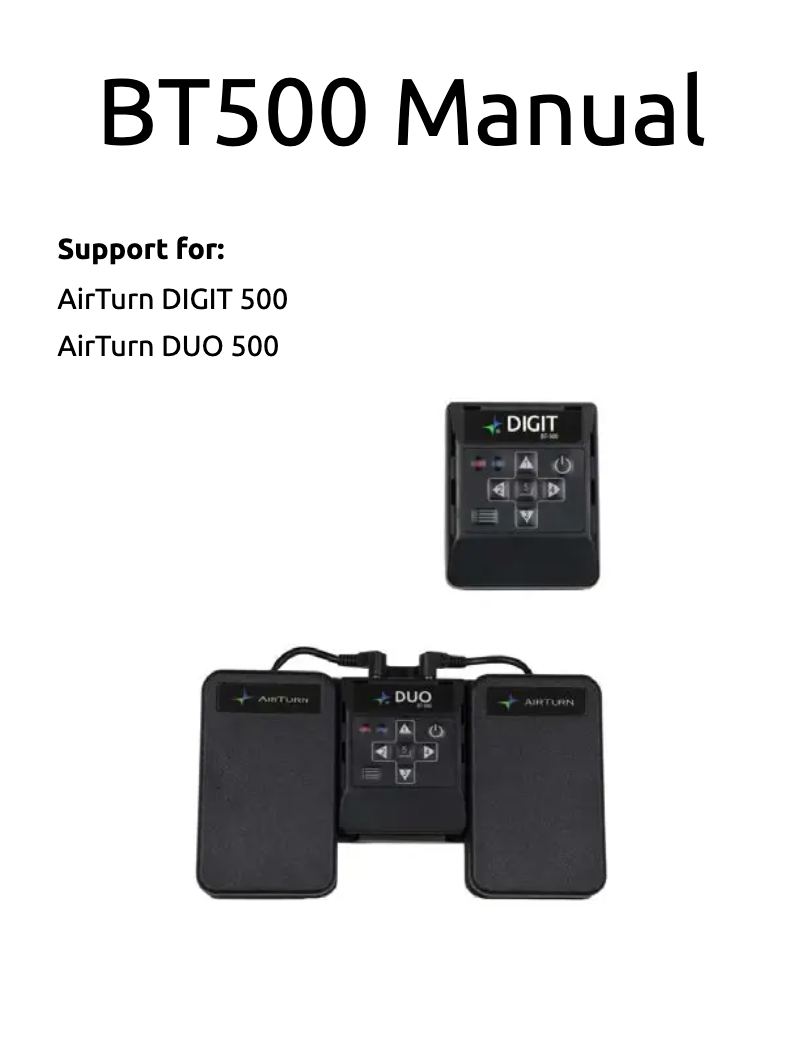 Image de la première page du manuel de l'appareil DUO 500