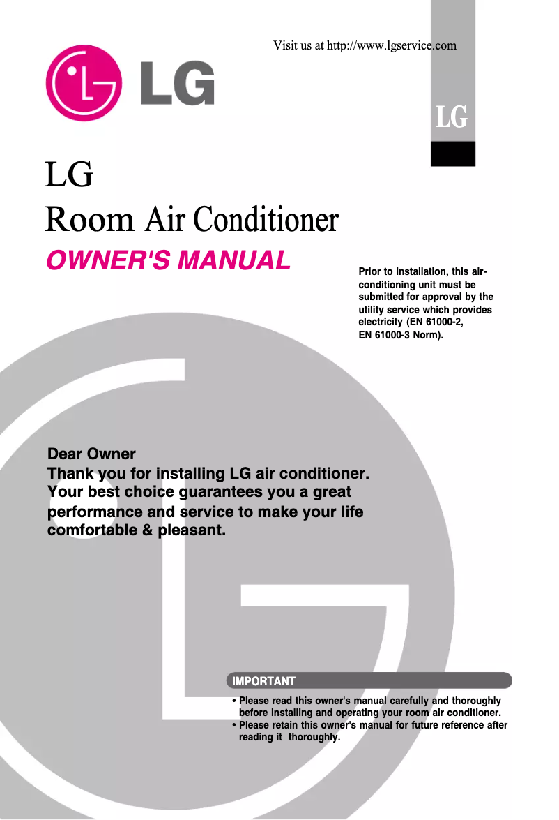 Page n°1 - Manuel utilisateur LG HSNC1868R71