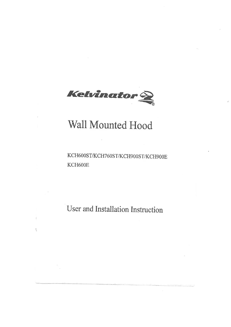 Image de la première page du manuel de l'appareil KCH900ST