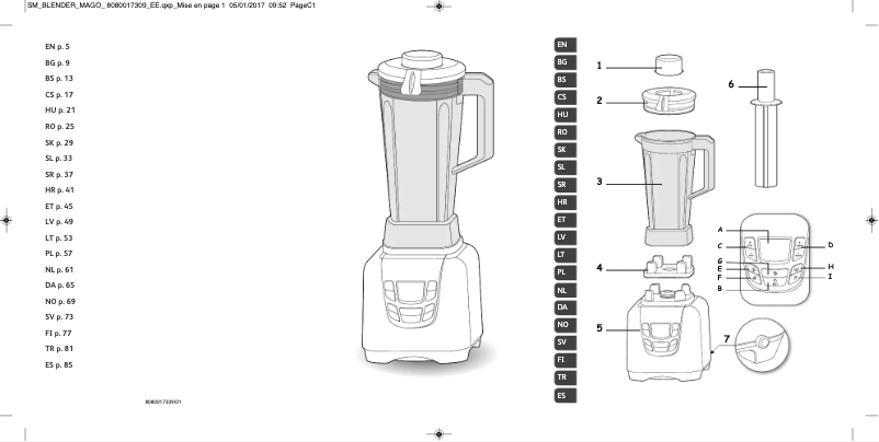Página 1 del manual Manual de usuario Tefal UltraBlend BL935E High Speed