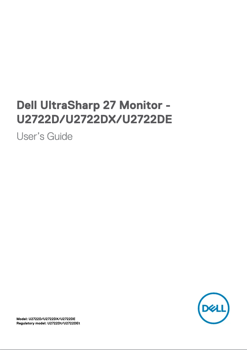 Page n°1 - Manuel utilisateur Dell UltraSharp U2722D