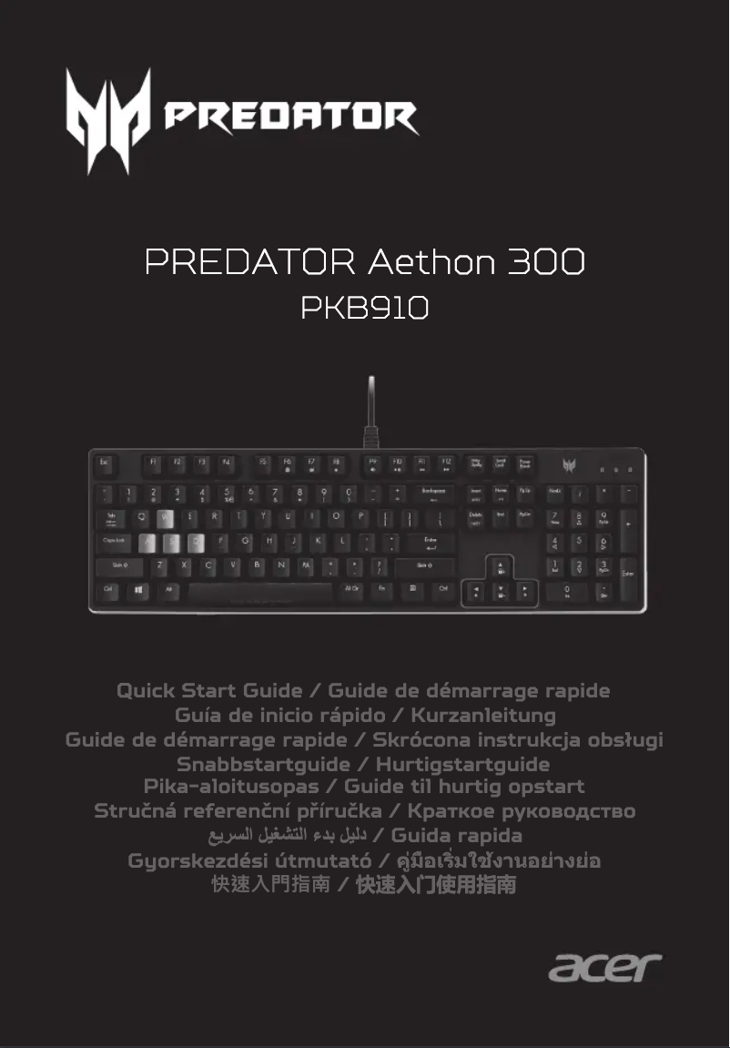 Image de la première page du manuel de l'appareil Predator Aethon 300 PKB910