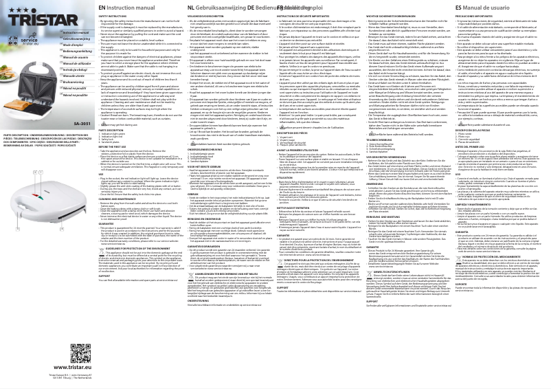 Image de la première page du manuel de l'appareil SA-3051AH