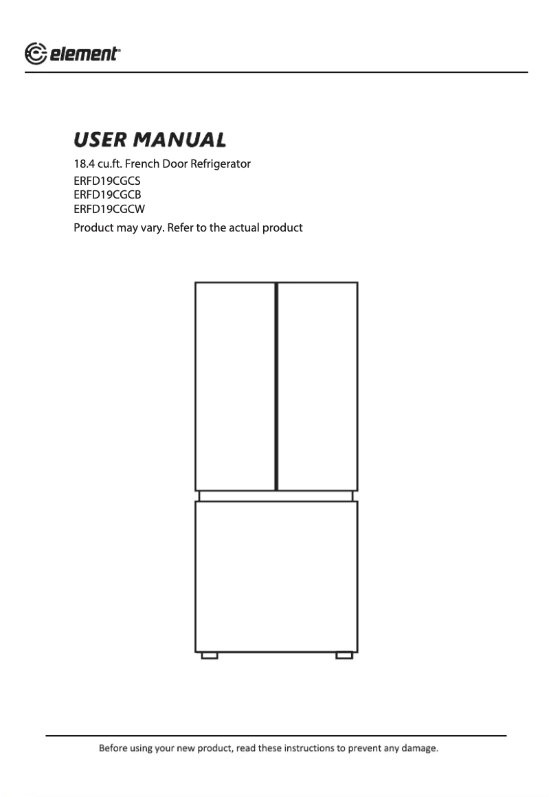 Page n°1 - Manuel utilisateur Element ERFD19CGCW