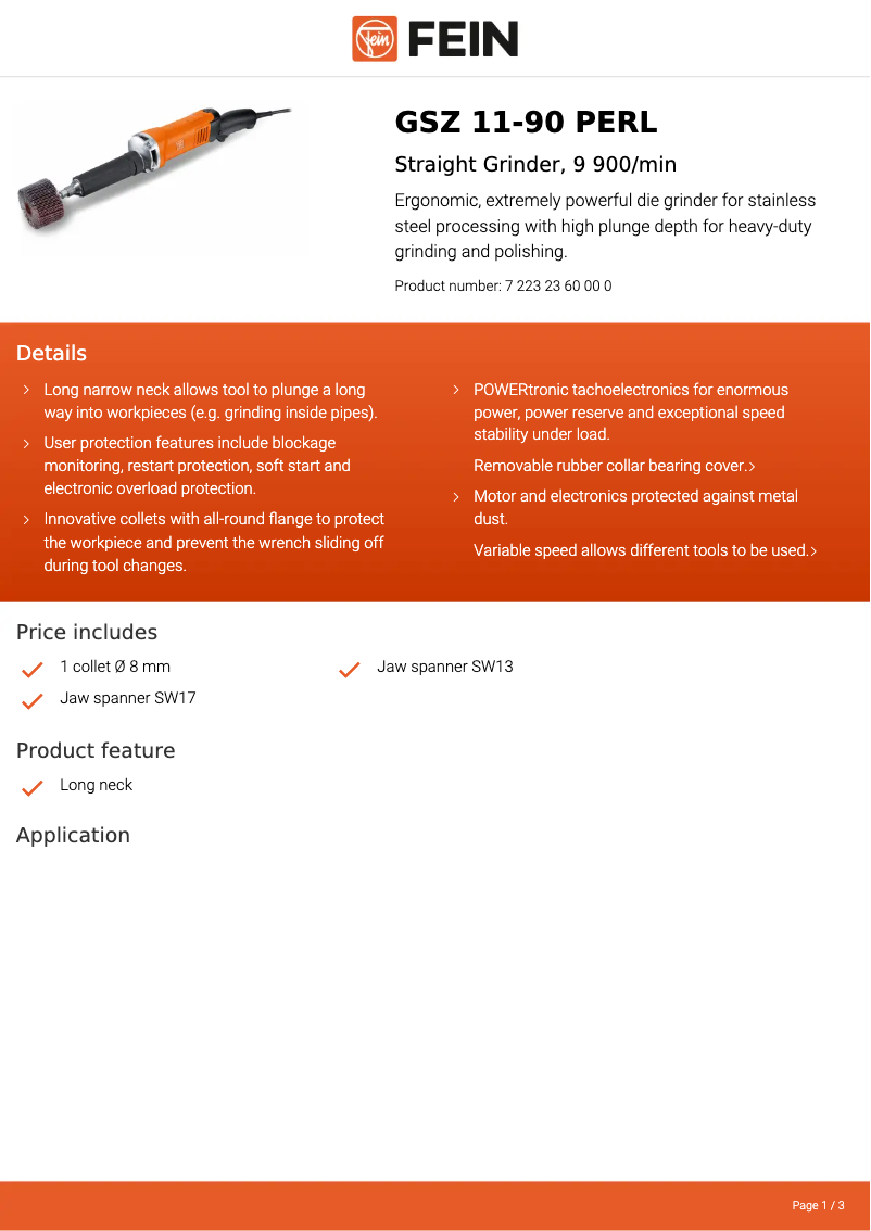 Image de la première page du manuel de l'appareil GSZ 11-90 PERL