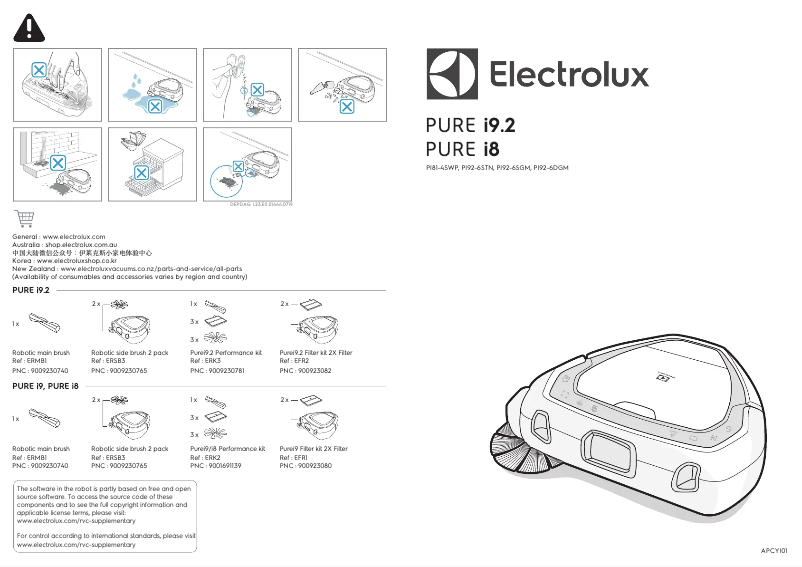 Page n°1 - Fiche technique Electrolux Pure I9.2