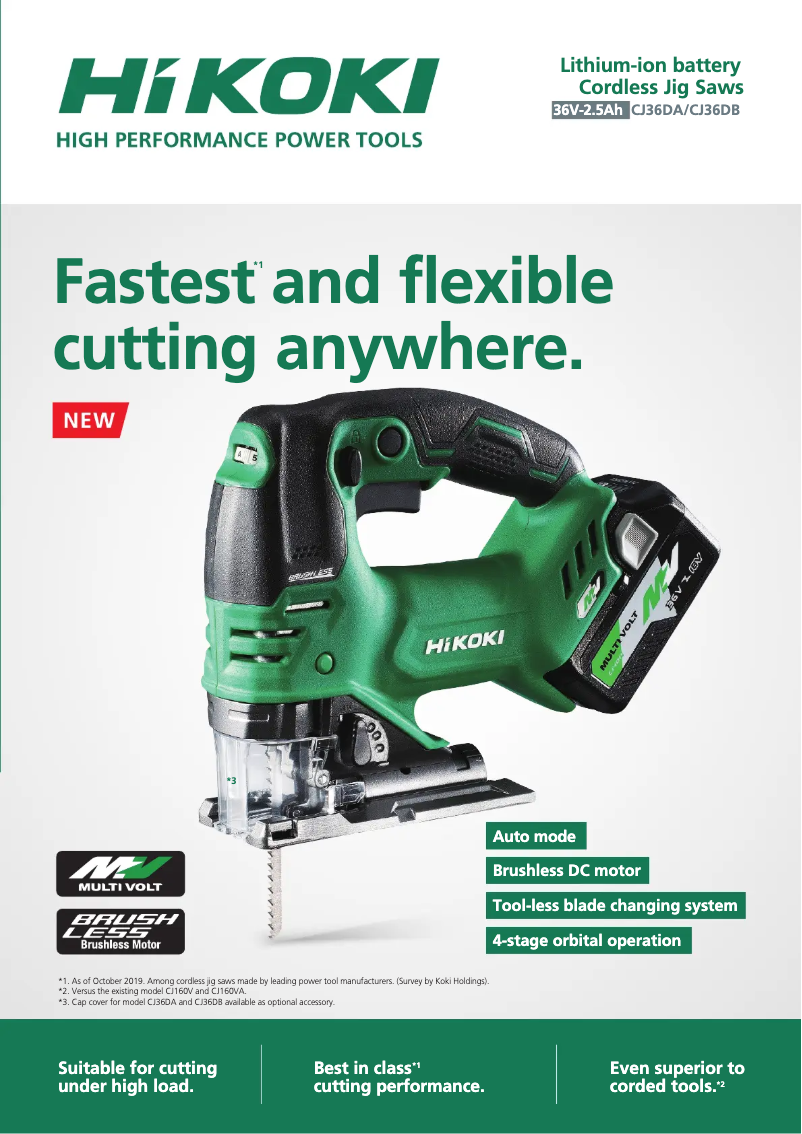 Page n°1 - Brochure HiKOKI CJ36DB