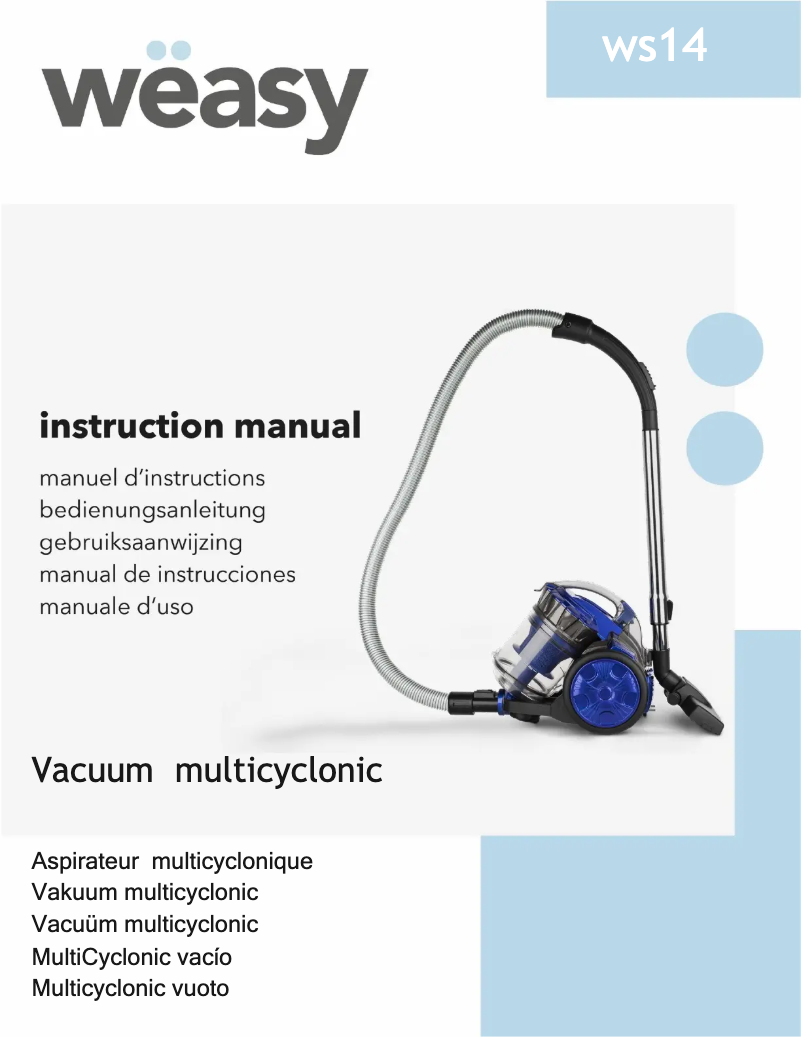 Page 1 de la notice Manuel utilisateur Wëasy ws14