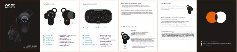Page 1 de la notice Manuel utilisateur Noot NP20T