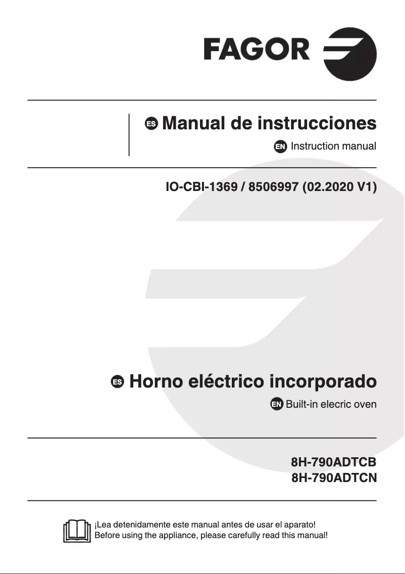 Imagen de la primera página del manual del dispositivo 8H-790ADTCN