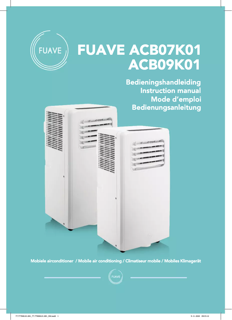 Page n°1 - Manuel utilisateur Fuave ACB09K01