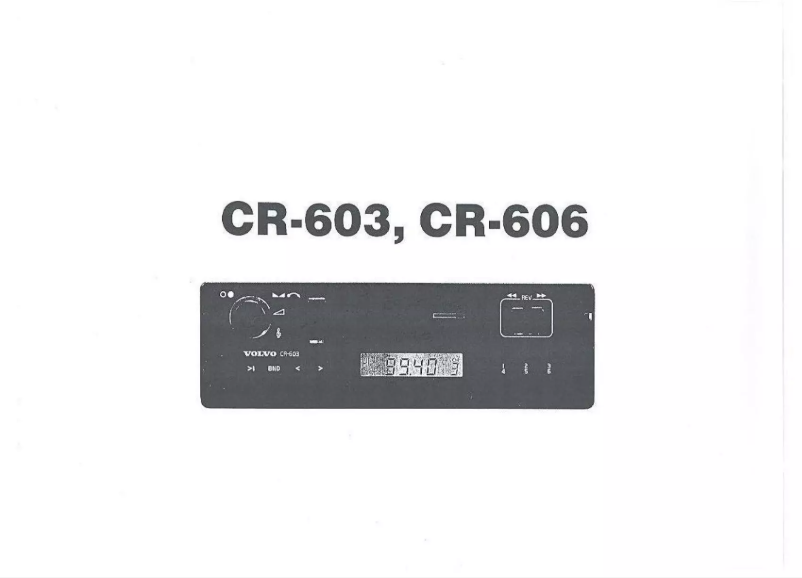 Page 1 de la notice Manuel utilisateur Volvo CR-606