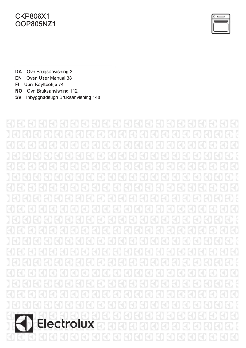 Page 1 de la notice Manuel utilisateur Electrolux OOP805NZ1