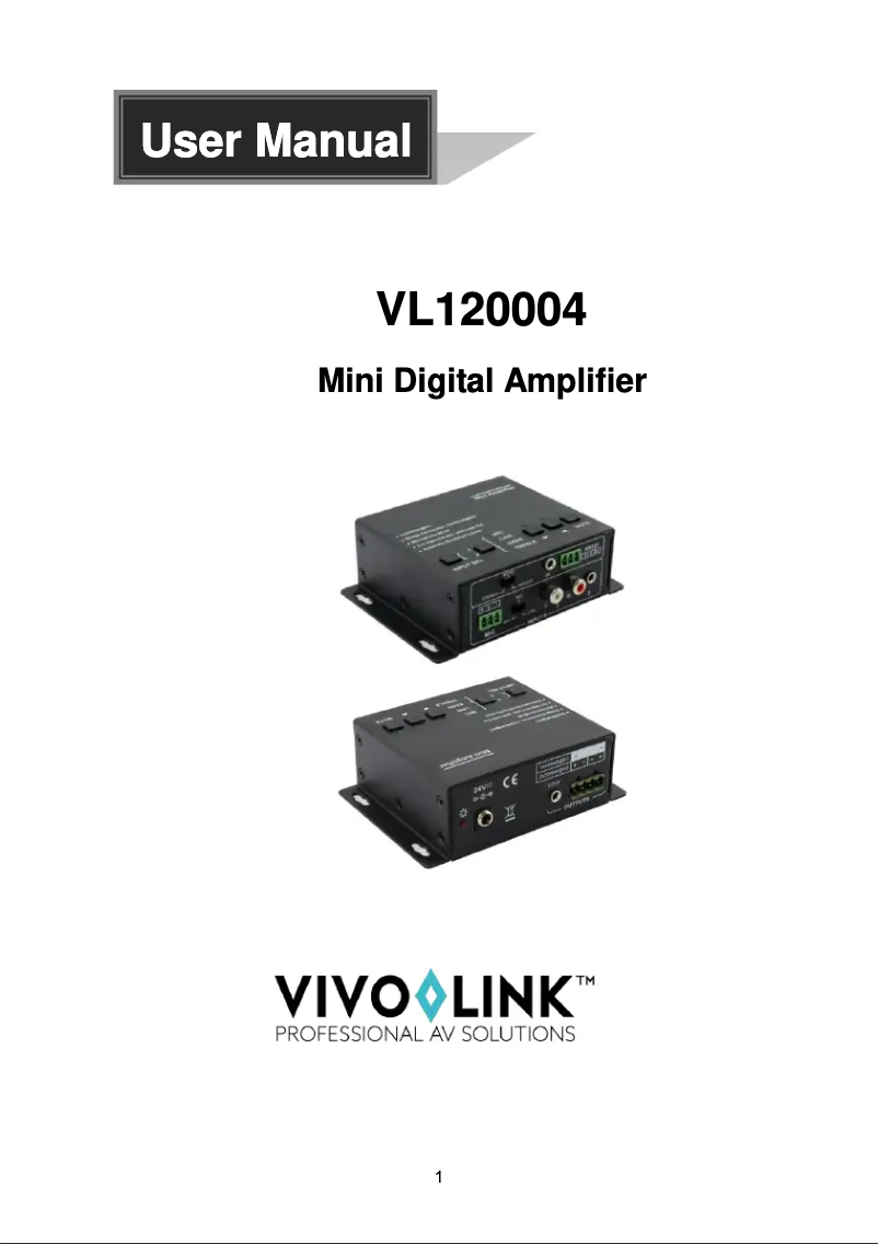 Page 1 de la notice Manuel utilisateur Vivolink VL120004