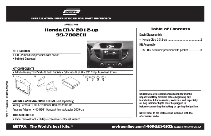 Image de la première page du manuel de l'appareil CA-HM-HO.003