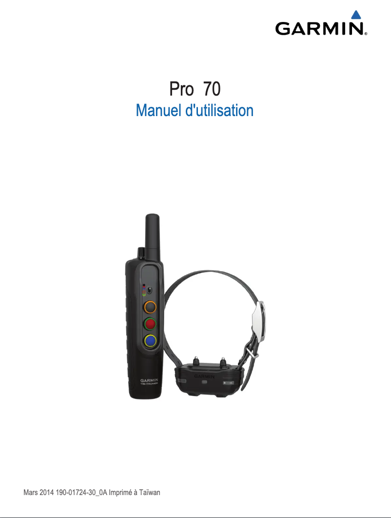 Page 1 de la notice Mode d'emploi Garmin PRO 70