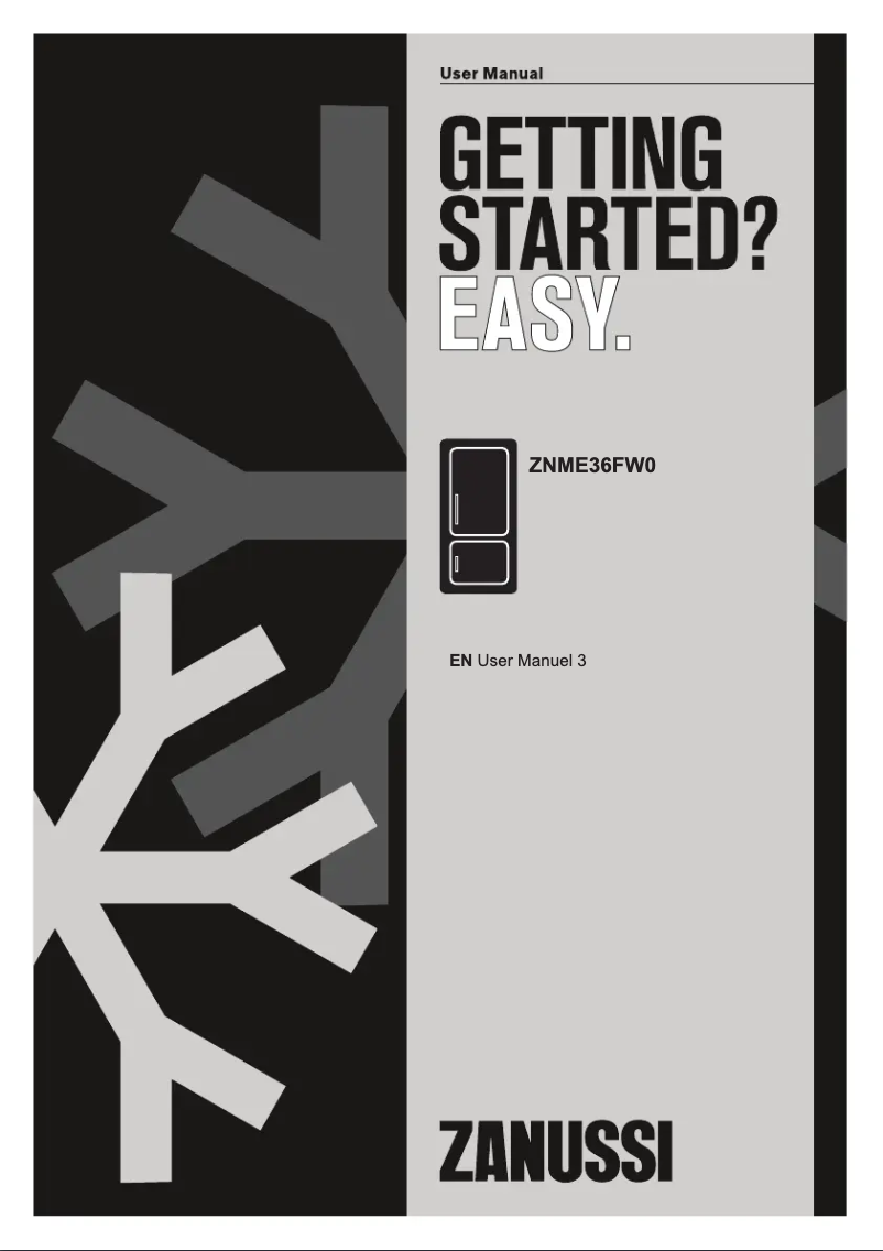 Page 1 de la notice Manuel utilisateur Zanussi ZNME36FW0