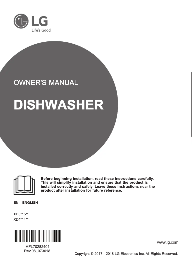 Página 1 del manual Manual de usuario LG XD5B14WH