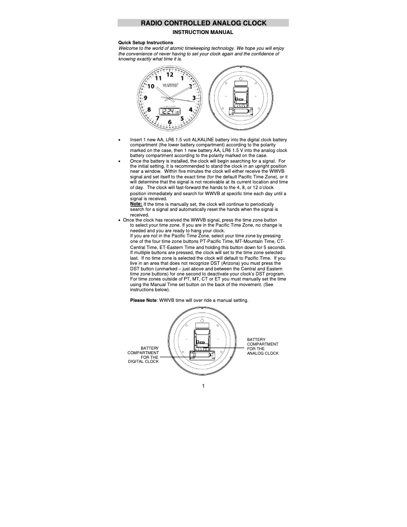 Image de la première page du manuel de l'appareil WT-3128U-WH