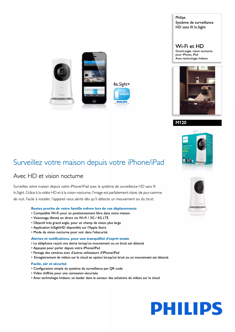 Page n°1 - Fiche technique Philips M120
