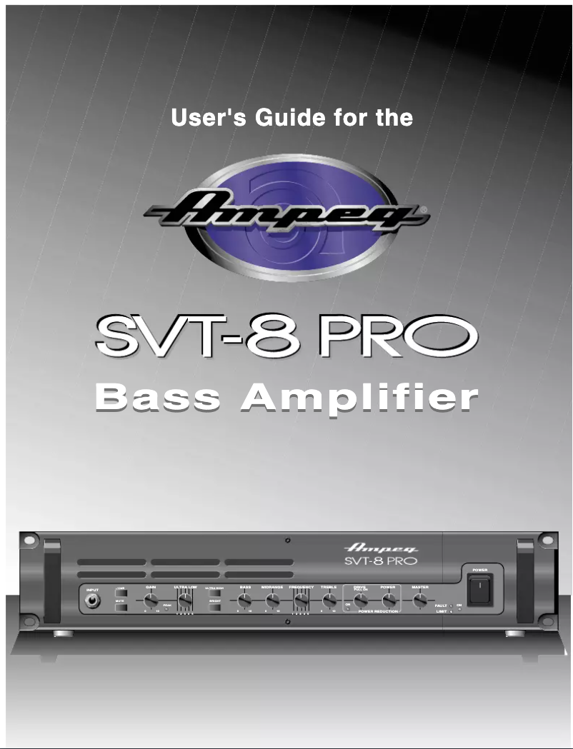Página 1 del manual Manual de usuario Ampeg SVT-8 Pro