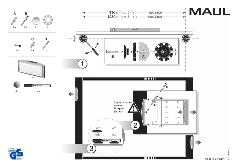 Page 1 de la notice Manuel utilisateur MAUL 6341884