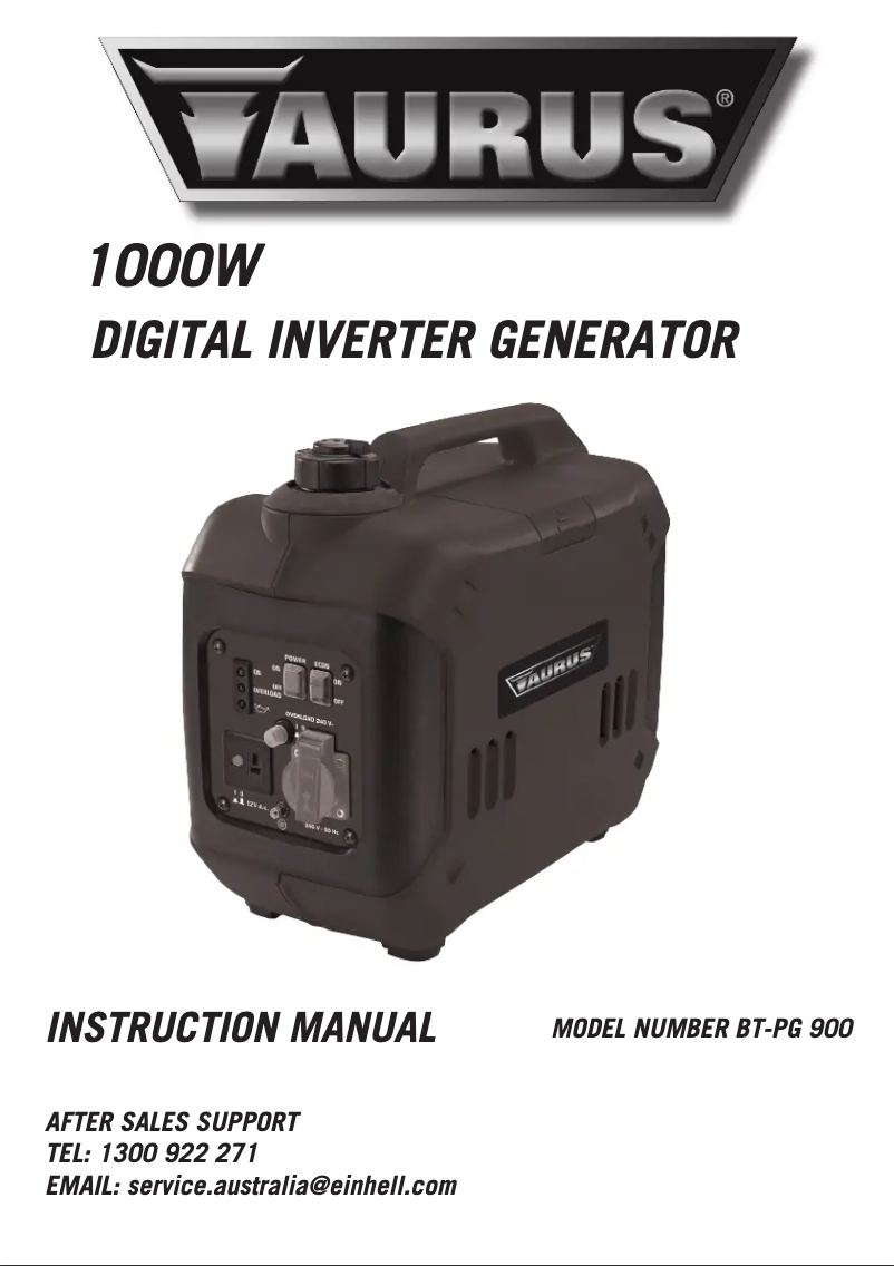 Image de la première page du manuel de l'appareil BT-PG 900